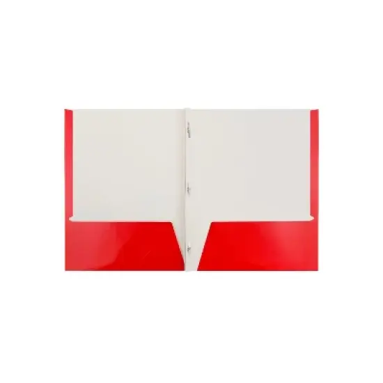JAM Paper Two-Pocket School Folders with 3 Fasteners Assorted Colors 385GCASSRT image {4}