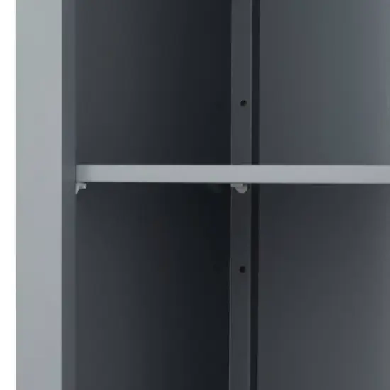 Mercer Mid Century Modern Wooden Linen Tower Cabinet Gray - Elegant Home Fashions image {8}