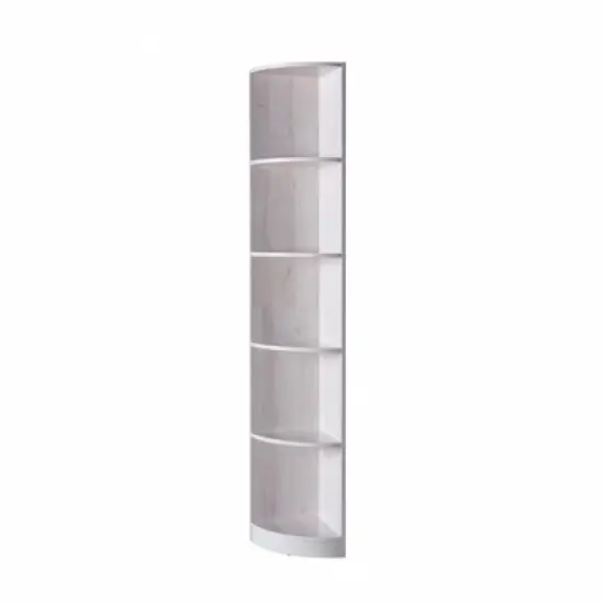 FC Design 5 Tier Corner Bookcase Wooden Display Shelf Storage Rack Multipurpose Shelving Unit image {15}