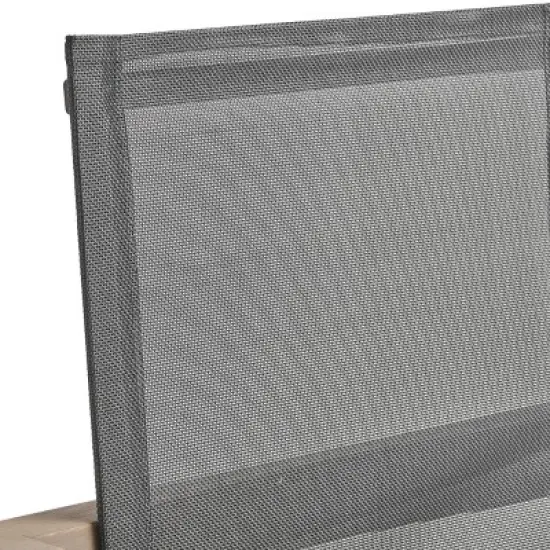 Christopher Knight Home Lockett Outdoor Mesh and Acacia Wood 5 Piece Dining Set image {5}