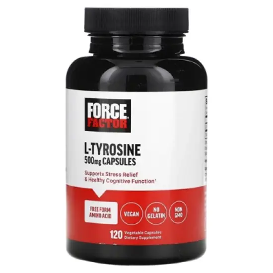 Force Factor L-Tyrosine, 500 mg, 120 Vegetable Capsules image {4}