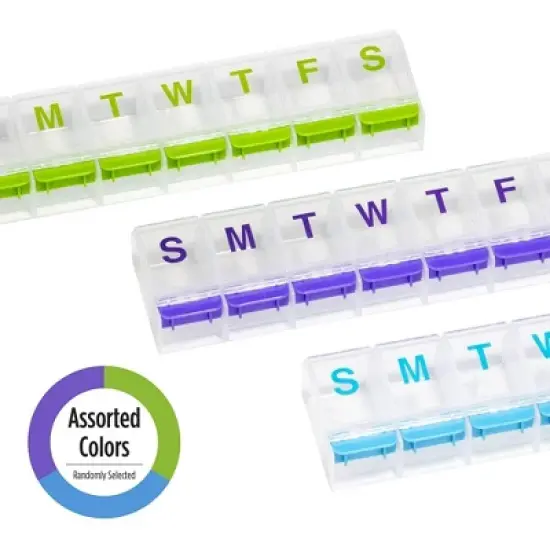 Ezy Dose 7-Day Push Button Pill Reminder Medium image {4}