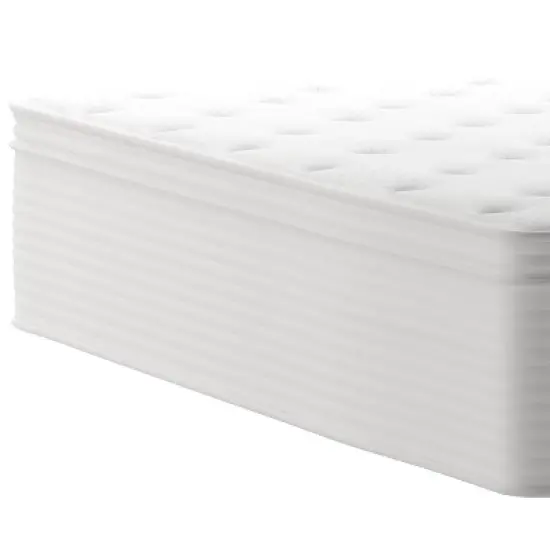 Merrick Lane 14" Premium Comfort Euro Top Hybrid Pocket Spring and Memory Foam Mattress in a Box with Reinforced Edge Support image {8}