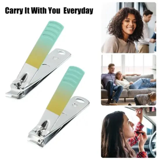 Unique Bargains Nail Clippers Nail Clipper Set for Nail Care Portable Stainless Steel Multi-color 1 Set image {1}