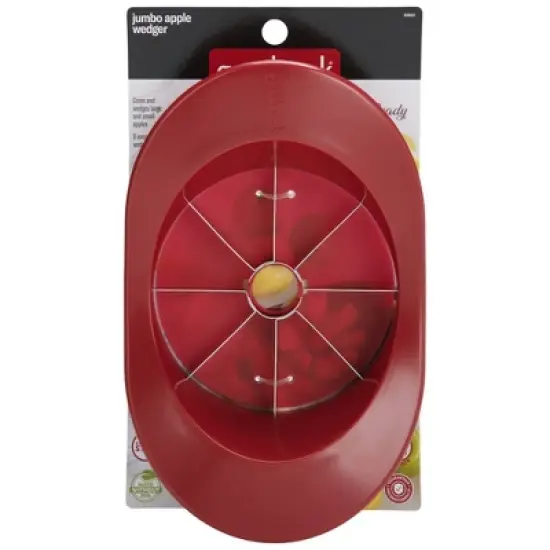 GoodCook Ready Jumbo Apple Wedger: Kitchen Gadget, Dishwasher-Safe, Red, Plastic & Stainless Steel Slicer image {4}