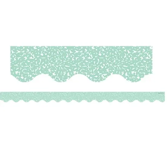Teacher Created Resources&reg; Composition Green Scalloped Border Trim, 35 Feet Per Pack, 6 Packs image {1}