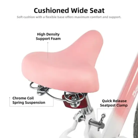 JOYSTAR Vintage Kids Bike with Training Wheels & Basket image {6}