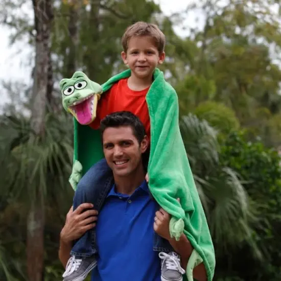 Happy Nappers Cuddleuppets: Gator - Green, 2-In-1: Plush Puppet & Blanket image {2}