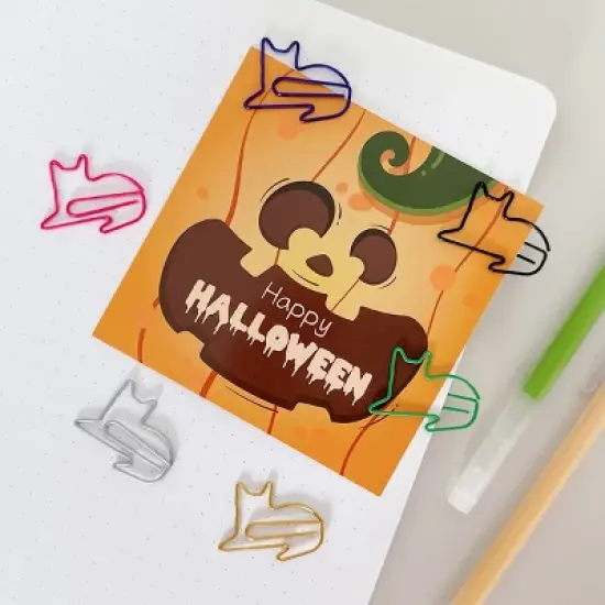 Wrapables Paper Clips Bookmarks for Office Home School (Set of 50), Cats image {5}