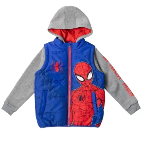 Marvel Spider-Man Zip Up Vest 2fer Jacket Toddler to Big Kid image {9}