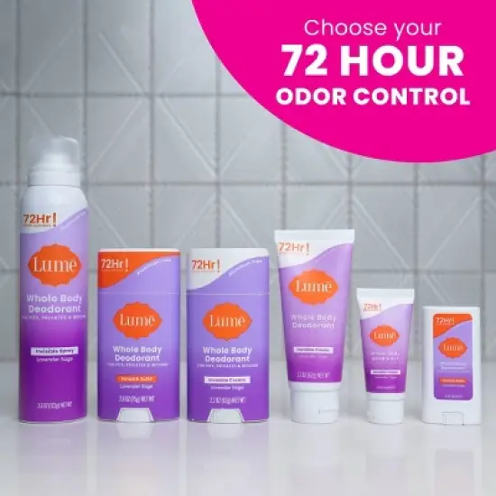 Lume Whole Body Women's Invisible Spray Deodorant - Lavender Sage Scent - Aluminum-Free 3.6oz image {9}