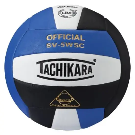 Tachikara RWB Indoor Sensi Tec Composite Competition Volleyball - Roya Bluel/White/Black image {1}