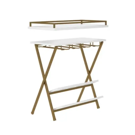 Trevia Folding Wine Rack White - CosmoLiving by Cosmopolitan image {2}