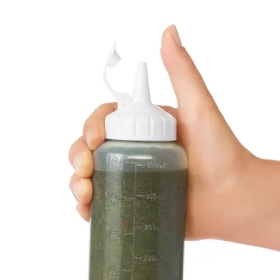 OXO 16oz Food Storage Bottle White: Plastic, Dishwasher-Safe, Condiment & Sauce Container, Includes Lid image {3}