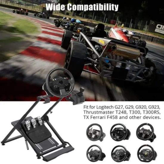X Shape Racing Steer, Steering Wheel Stand Compatible with Logitech G25 G27 G29 G920 Thrustmaster T330TS Gaming Cockpit image {1}
