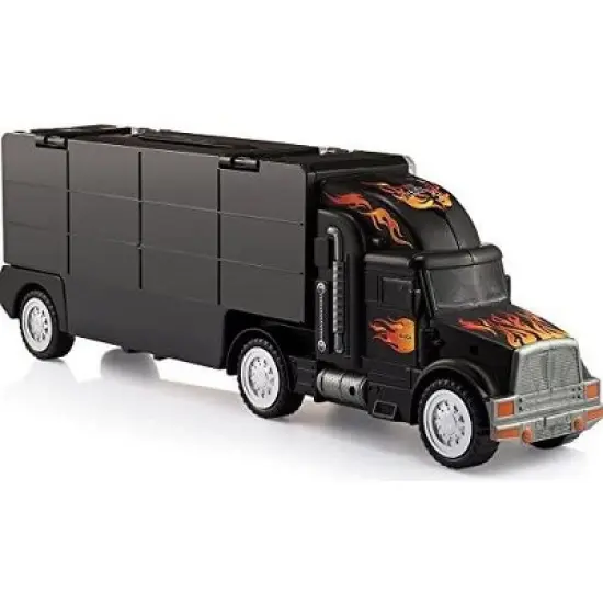 Toy Truck Transport Car Carrier - Includes 6 Toy Cars & Accessories - Play22Usa image {9}