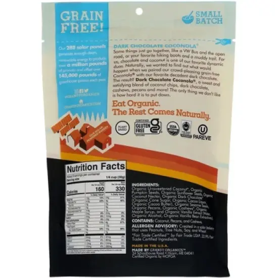Grandy Organics Dark Chocolate Coconola Granola - Case of 6/9 oz image {2}