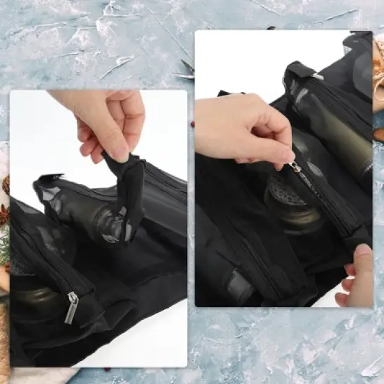 Unique Bargains 4 in 1 Makeup Bag with Multiple Compartments 1 Pc image {2}