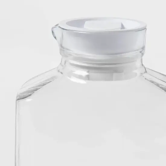 64oz Glass Straight Side Pitcher with Lid - Threshold&trade;: Dishwasher-Safe Drink & Water Pitcher, Juice Container image {2}
