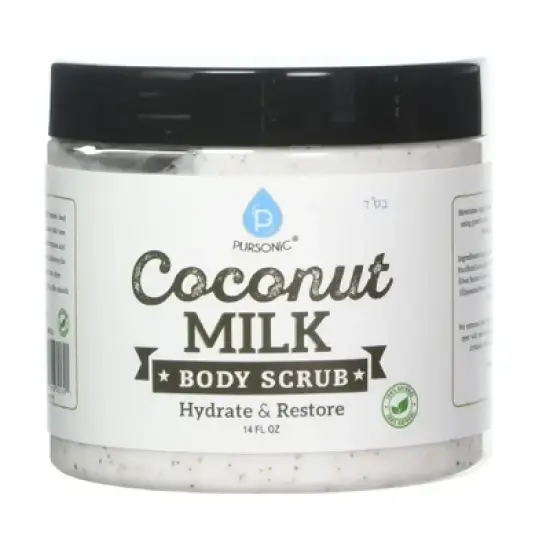Pursonic 100% Natural Coconut Milk Body Scrub 14oz image {1}