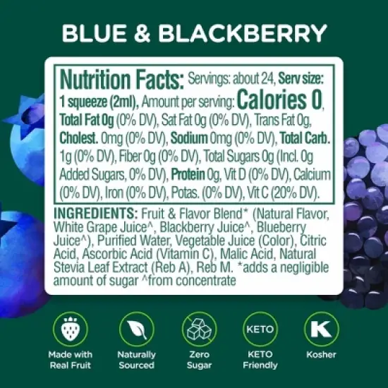 Stur Blue and Blackberry Liquid Water Enhancer Drink Mix - 1.62 fl oz image {4}
