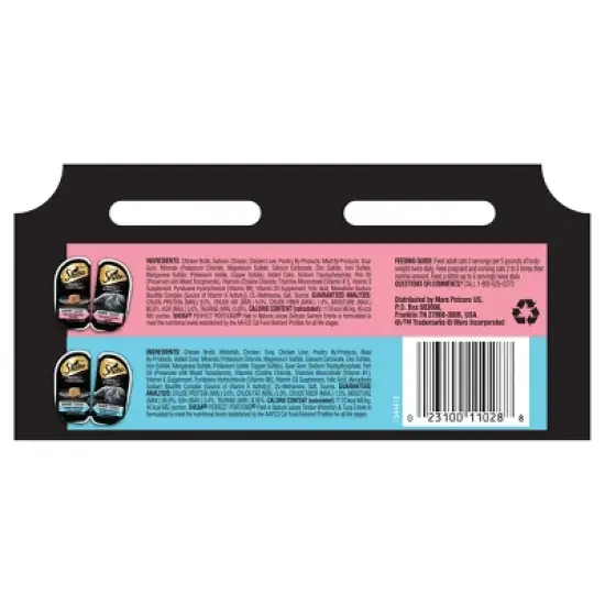 Sheba Perfect Portions Pate Salmon, White Fish & Tuna Adult Premium Wet Cat Food All Stages - 2.6oz/12ct Variety Pack image {5}