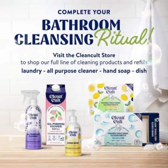 Cleancult Toilet Bowl Cleaner Sheets - Fresh Lemon - 32ct image {7}