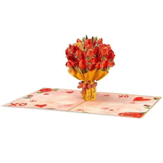 Frndly by Paper Love 3D Bouquet of Roses Pop Up Card image {4}
