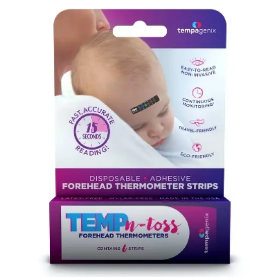Tempagenix Temp-N-Toss Disposable Forehead Thermometer Strips - 6ct image {5}