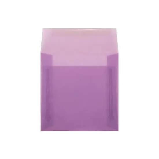 JAM Paper 6.5x6.5 Square Translucent Vellum Invitation Envelopes Lilac Purple 241332378I image {1}