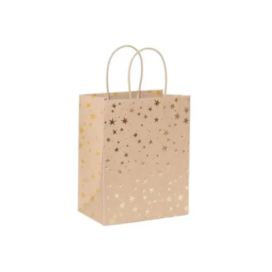 4pk Cub Gift Bags Foil Star Gold - Spritz&trade;: Small Paper Gift Bags for All Occasions, image {4}
