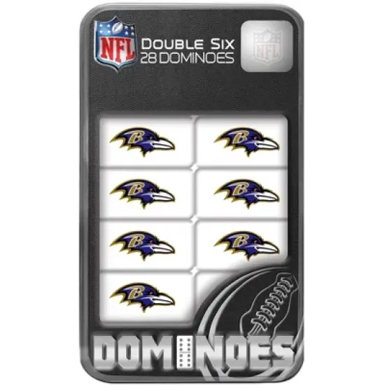 MasterPieces Officially Licensed NFL Baltimore Ravens 28 Piece Dominoes Game for Adults image {1}