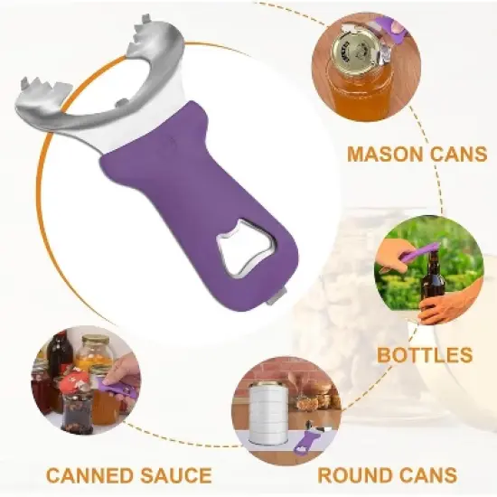 No-Dent Mason Jar Opener - Manual Multi-Purpose Canning Tool & Bottle Opener image {5}