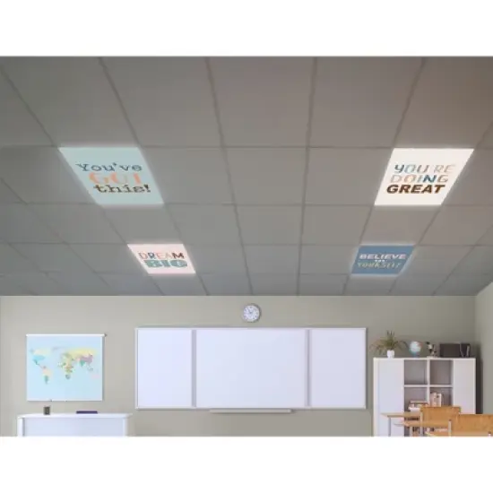 Teacher Created Resources&reg; Calming Covers Ceiling Light Filters, 2' x 4', Be Positive, Pack of 4 image {5}