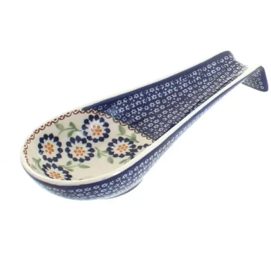 Blue Rose Polish Pottery P007 Manufaktura Large Spoon Rest image {6}