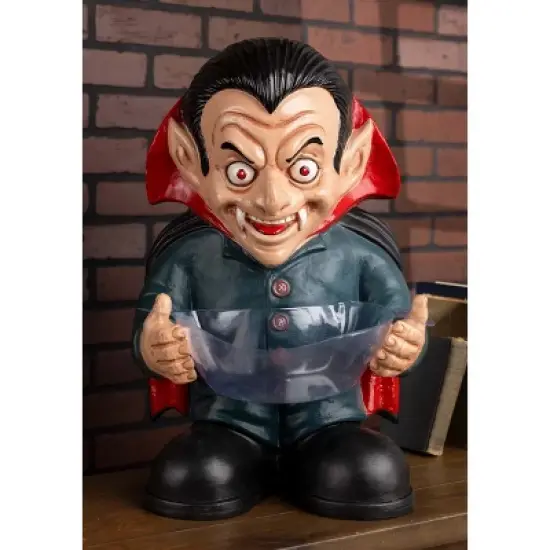 HalloweenCostumes.com Standard Dracula Vampire Candy Bowl & Holder Decoration | Halloween Party Supplies & Decor | Candy Dish Container,  Black/Red image {1}