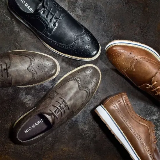 Mio Marino - Men's Ornate Wingtip Oxford Shoes image {5}