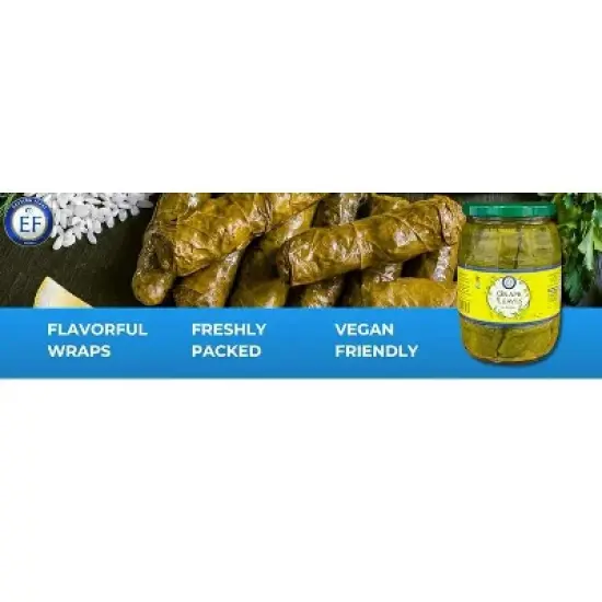 Eastern Feast - Grape Leaves in Brine, 32 oz (930g) image {2}