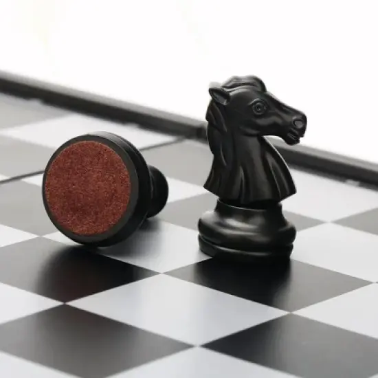 MOVSSOU Magnetic Chess Set Foldable Board Games 15" image {4}