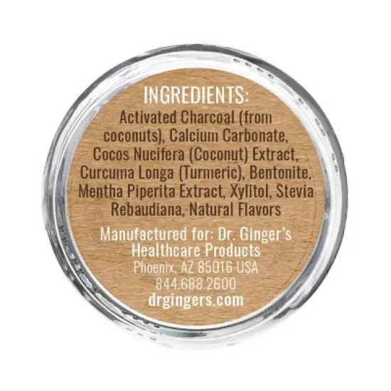 Dr. Ginger's White Tooth Powder Charcoal - 1.38oz image {2}