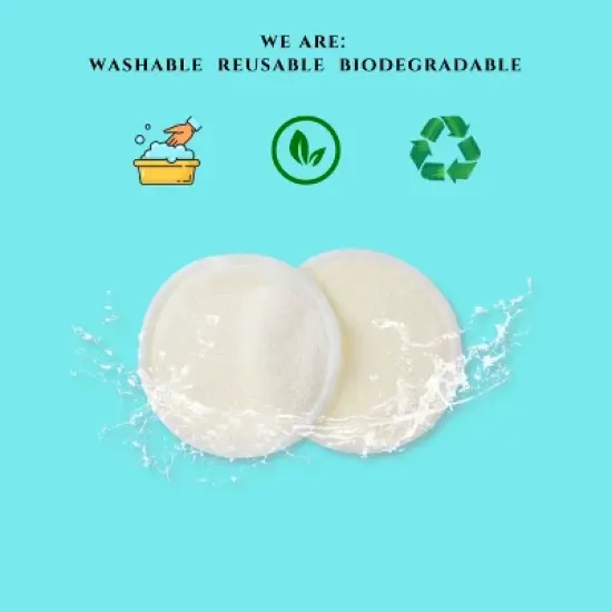 Beautimate Reusable Bamboo-Cotton Makeup Remover Pads &ndash; Eco-Friendly, Washable Facial Rounds for Daily Cleansing (Pack of 16) image {3}
