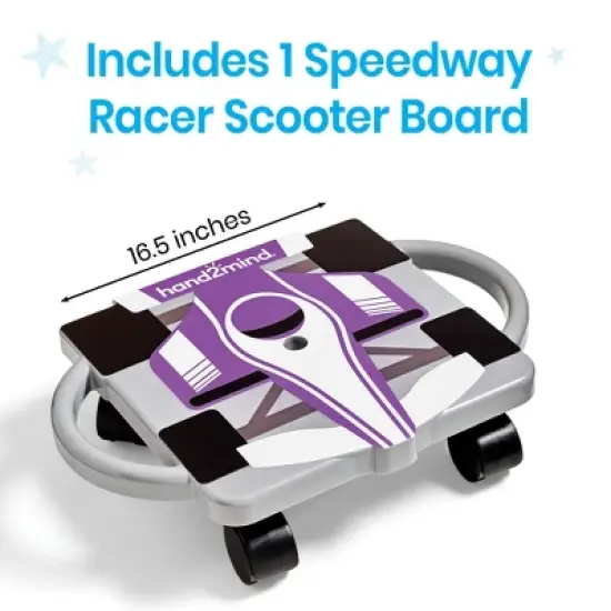 Hand2Mind Speedway Racer Scooter Board - Purple: Teaching Aid for Preschool to 8th Grade, Educational Plastic Tool image {1}