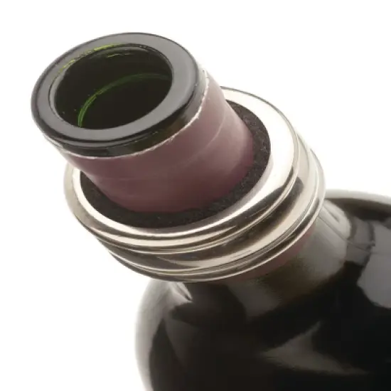True Circlet Bottle Collars Drip Rings - Chrome-plated Wine Drip Catcher, Drip Stopper Home Bar Accessories - Set od 2, Silver image {7}