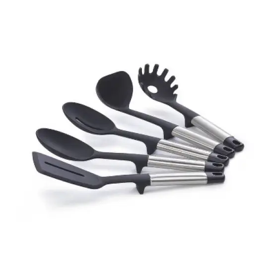 Joseph Joseph 5pc Elevate Silicone Carousel Utensil Set with Rotating Storage Stand: Kitchen Utensils, Dishwasher-Safe image {2}