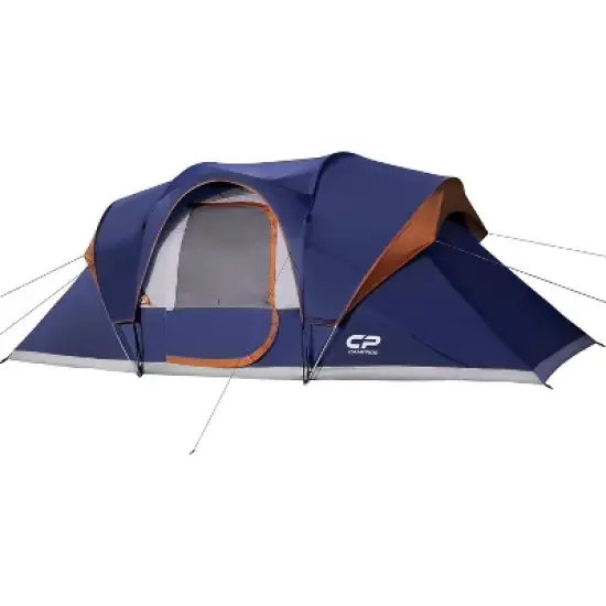 Cesicia 16 FT Blue 9 Person Camping Tent with Top Rainfly and 4 Large Mesh Windows image {8}