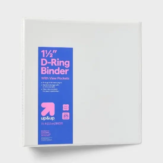 1.5" 3 Ring Binder Clear View - up&up&trade; image {5}