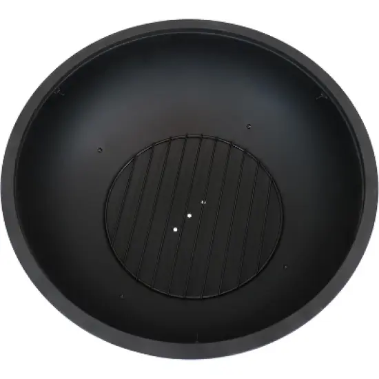 Sunnydaze Outdoor Portable Camping or Backyard Large Round Fire Pit Bowl with Spark Screen, Wood Grate, and Log Poker - 32" - Copper Finish image {7}