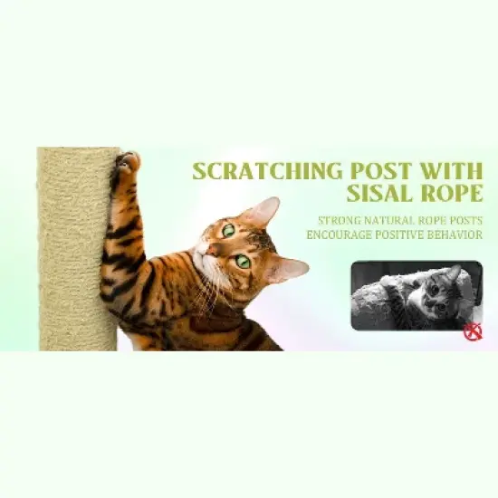 71 inch flower cat tree with large condo removable flower cushion and hammock yellow image {4}