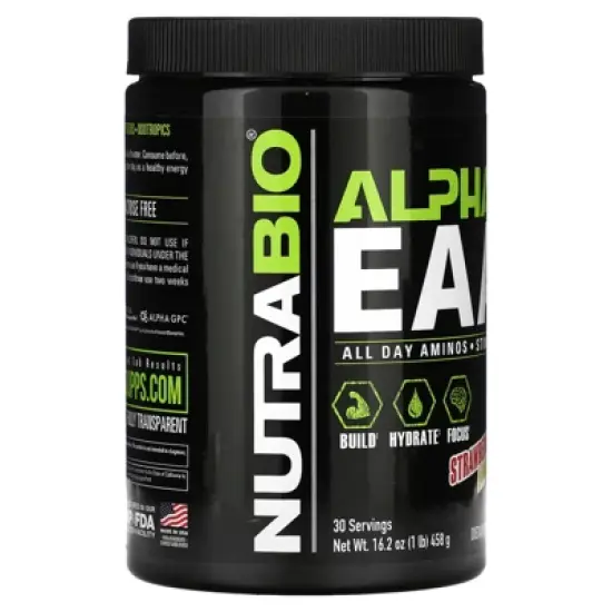 NutraBio Alpha EAA, Strawberry Lemon Bomb, 1 lb (458 g) image {3}