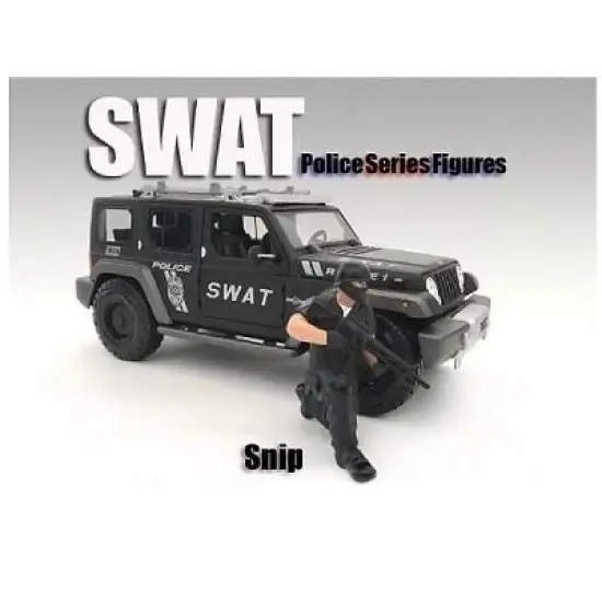 SWAT Team 4 Piece Figure Set For 1:24 Scale Models by American Diorama image {5}
